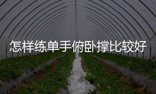 怎样练单手俯卧撑比较好呢？