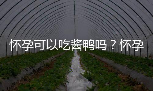 怀孕可以吃酱鸭吗？怀孕吃什么比较好